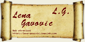 Lena Gavović vizit kartica